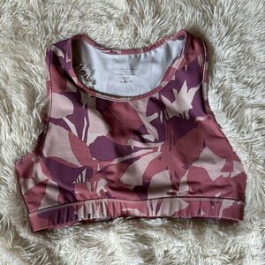 Tahari Sport Pink & Purple Sports Bra Workout Lounge Large
